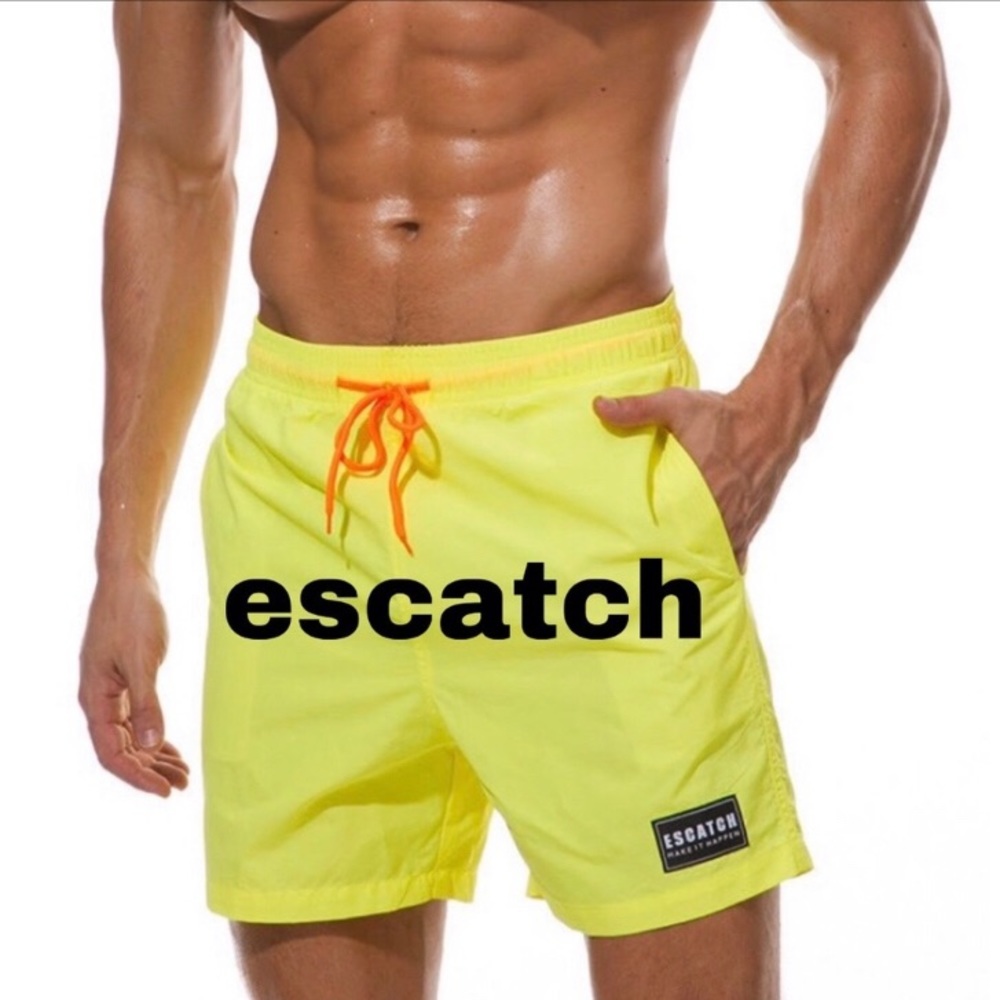 Neon Yellow Men’s Swim Trunks 🩳
